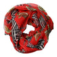 Dolce & Gabbana Red Zebra Print Silk Wrap Shawl Stole 200cm x 132cm Scarf