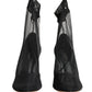 Dolce & Gabbana Black Nylon Stretch Mesh Sock Boots Shoes