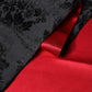 Dolce & Gabbana Red Black Silk Floral Fringe Neck Wrap Scarf
