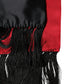 Dolce & Gabbana Red Black Silk Floral Fringe Neck Wrap Scarf