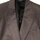 Dolce & Gabbana Brown Stripes Single Breasted Blazer