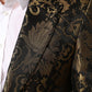 Dolce & Gabbana Gold Jacquard Single Breasted Tuxedo Blazer