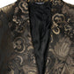 Dolce & Gabbana Gold Jacquard Single Breasted Tuxedo Blazer