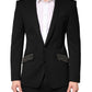 Dolce & Gabbana Black Embellished Single Breasted Blazer
