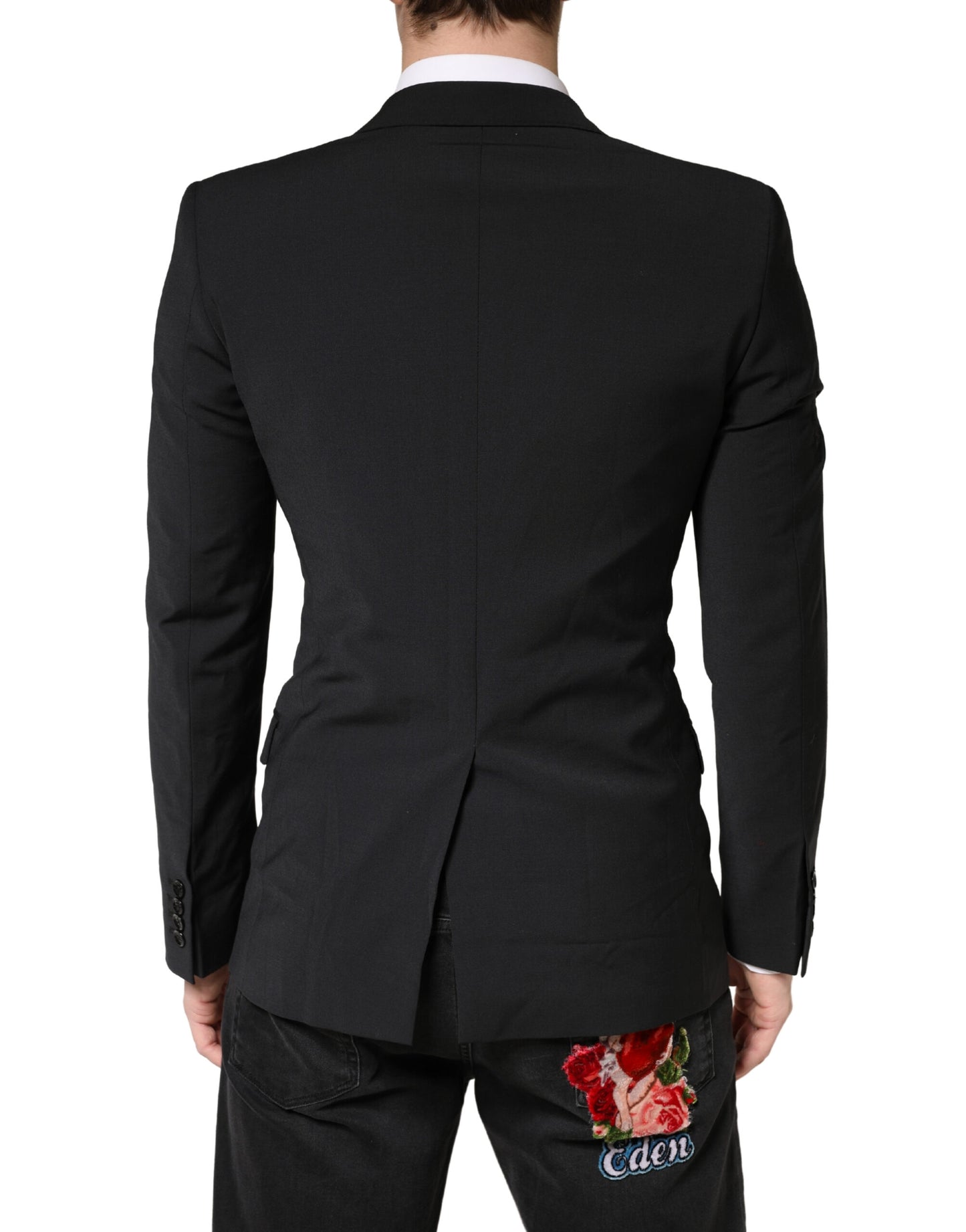 Dolce & Gabbana Black MARTINI Single Breasted Tuxedo Blazer