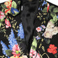 Dolce & Gabbana Black Floral Single Breasted MARTINI 2 Piece Suit