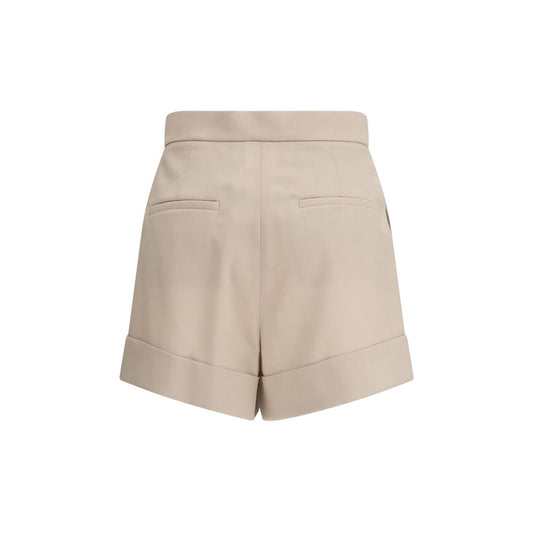 Max Mara Bicolor Fleece Wool Bermuda Shorts