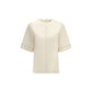 Loulou De Saison Beige Silk T-Shirt