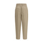 Brunello Cucinelli Beige Viscose Casual Pants