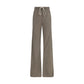 Rick Owens Brown Silk Flared Pants