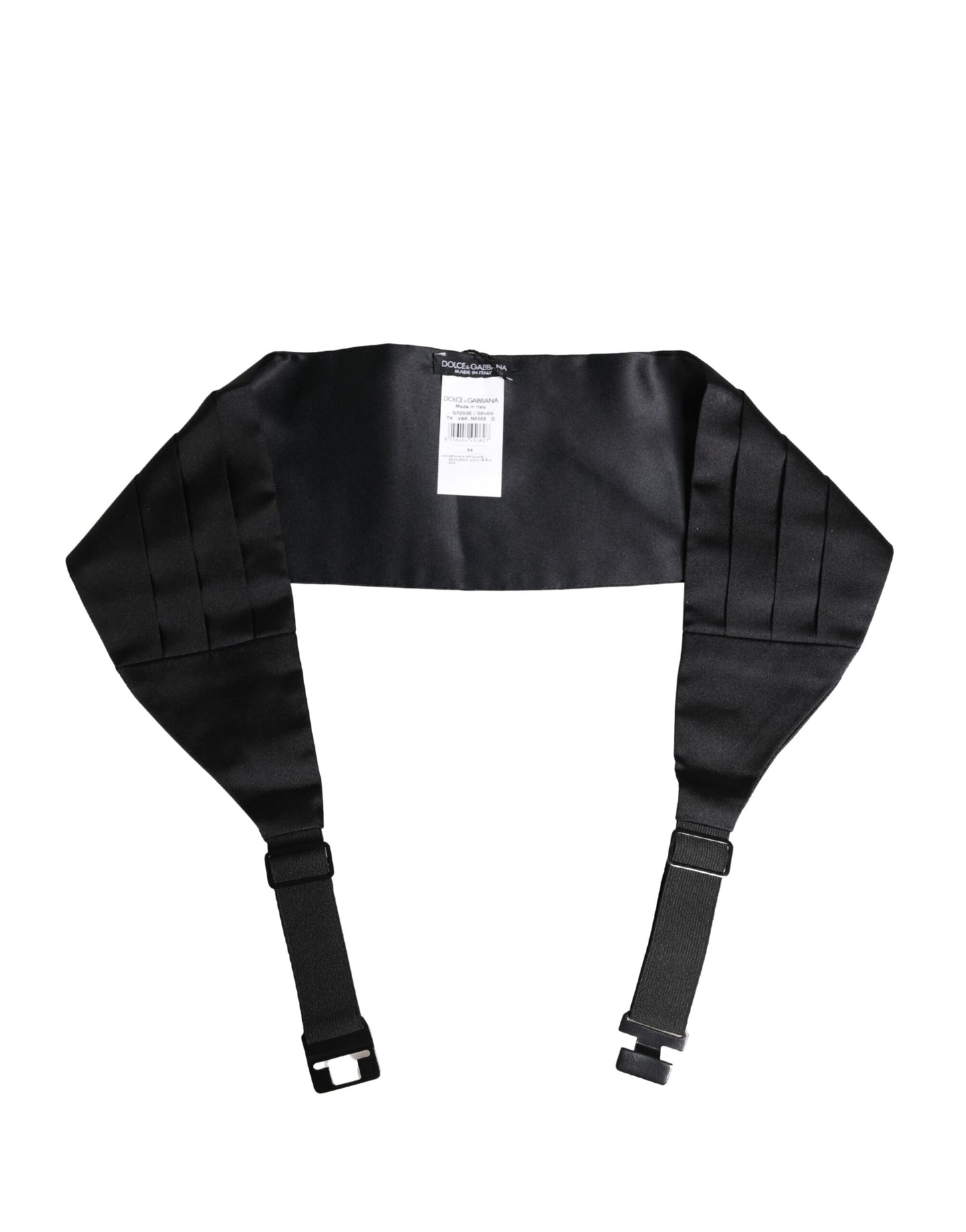 Dolce & Gabbana Black 100% Silk Wide Belt Waist Cummerbund