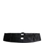 Dolce & Gabbana Black 100% Silk Wide Belt Waist Cummerbund