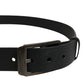 Dolce & Gabbana Black Calf Leather Gold Metal Buckle  Belt