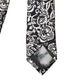 Dolce & Gabbana Black White Floral Fantasy Silk Adjustable Necktie Tie