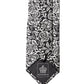 Dolce & Gabbana Black White Floral Fantasy Silk Adjustable Necktie Tie