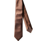 Dolce & Gabbana Brown Satin 100% Silk Wide Adjustable Men Necktie Tie
