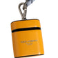Dolce & Gabbana Case Yellow Calf Leather Logo Flip Holder Strap Airpods
