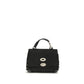 Zanellato Black Calf Leather Bos Taurus Handbag