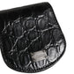 Dolce & Gabbana Black Exotic Skin Condom Case Holder Pocket Wallet