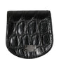 Dolce & Gabbana Black Exotic Skin Condom Case Holder Pocket Wallet