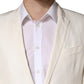 Dolce & Gabbana White Cotton Single Breasted Jacket Blazer