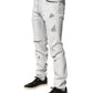 Dolce & Gabbana Light Gray Distressed Skinny Men Denim Jeans