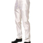 Dolce & Gabbana White Silk Satin Dress Formal Trouser Pants
