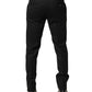 Dolce & Gabbana Black Wool Skinny Men Dress Trouser Pants