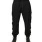 Dolce & Gabbana Black Polyester Cargo Jogger Men Trouser Pants