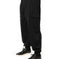 Dolce & Gabbana Black Polyester Cargo Jogger Men Trouser Pants