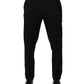 Dolce & Gabbana Black Wool Skinny Men Dress Trouser Pants