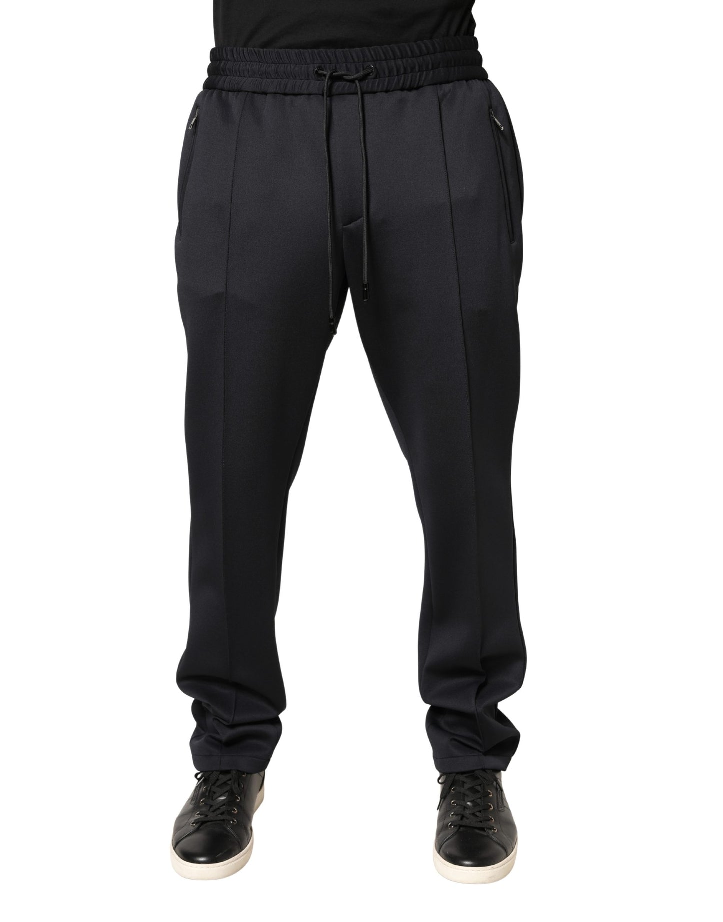 Dolce & Gabbana Black Polyester Skinny Jogger Trouser Pants