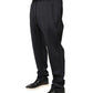 Dolce & Gabbana Black Polyester Skinny Jogger Trouser Pants