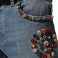 Dolce & Gabbana Blue Embellished Loose Cotton Men Denim Jeans