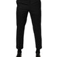 Dolce & Gabbana Black Stripes Wool Dress Formal Trouser Pants