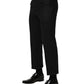 Dolce & Gabbana Black Stripes Wool Dress Formal Trouser Pants