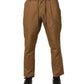 Dolce & Gabbana Brown Cotton Straight Chino Men Trouser Pants
