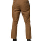 Dolce & Gabbana Brown Cotton Straight Chino Men Trouser Pants