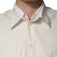 Dolce & Gabbana White MARTINI Cotton Men Dress Formal Shirt