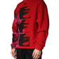 Dolce & Gabbana Red Graphic Crew Neck Men Sweatshirt Sweater