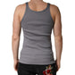 Dolce & Gabbana Gray Sleeveless Round Neck Tank Top T-shirt