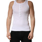 Dolce & Gabbana White Sleeveless Round Neck Tank Top T-shirt