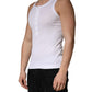 Dolce & Gabbana White Sleeveless Round Neck Tank Top T-shirt