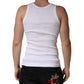Dolce & Gabbana White Sleeveless Round Neck Tank Top T-shirt
