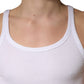 Dolce & Gabbana White Sleeveless Round Neck Tank Top T-shirt