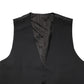 Dolce & Gabbana Black Wool Dress Men Formal Waistcoat Vest