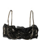 Dolce & Gabbana Black Silk Underwired Balconnet Bra Underwear