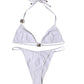 Dolce & Gabbana White Logo Swimsuit 2 Piece Top Bottom Swimwear