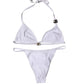 Dolce & Gabbana White Logo Swimsuit 2 Piece Top Bottom Swimwear