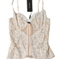 Dolce & Gabbana Beige Floral Lace Corset Lingerie Underwear